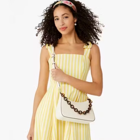 Kate Spade Madison Convertible meringue Crossbody tortoise shell resin c… - Picture 4 of 11